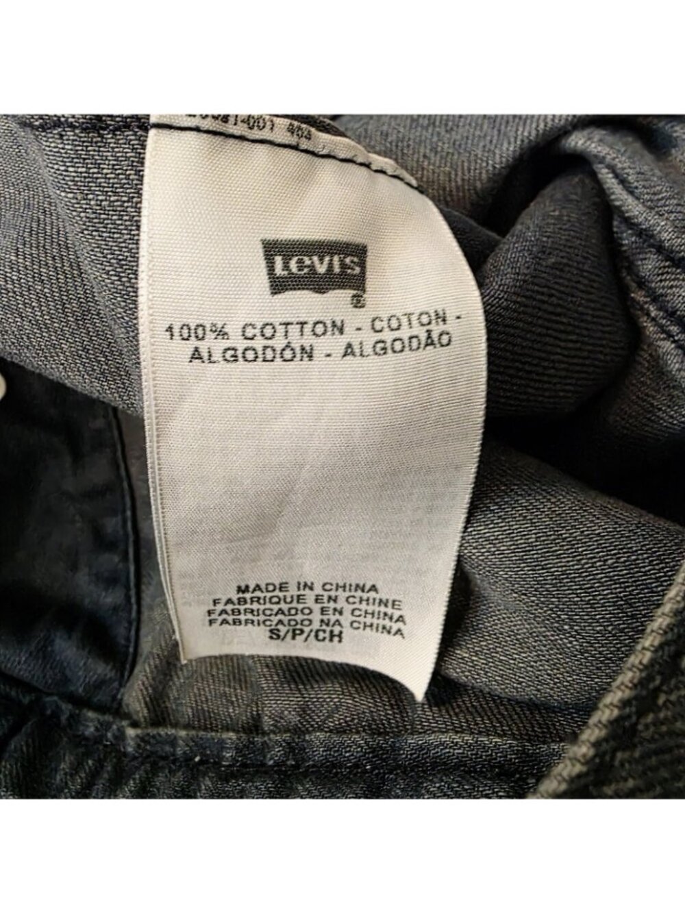 Vtg 2012 Iconic Classic Levi's Denim Trucker Jacket Sz Sm Black Label - Picture 6 of 8